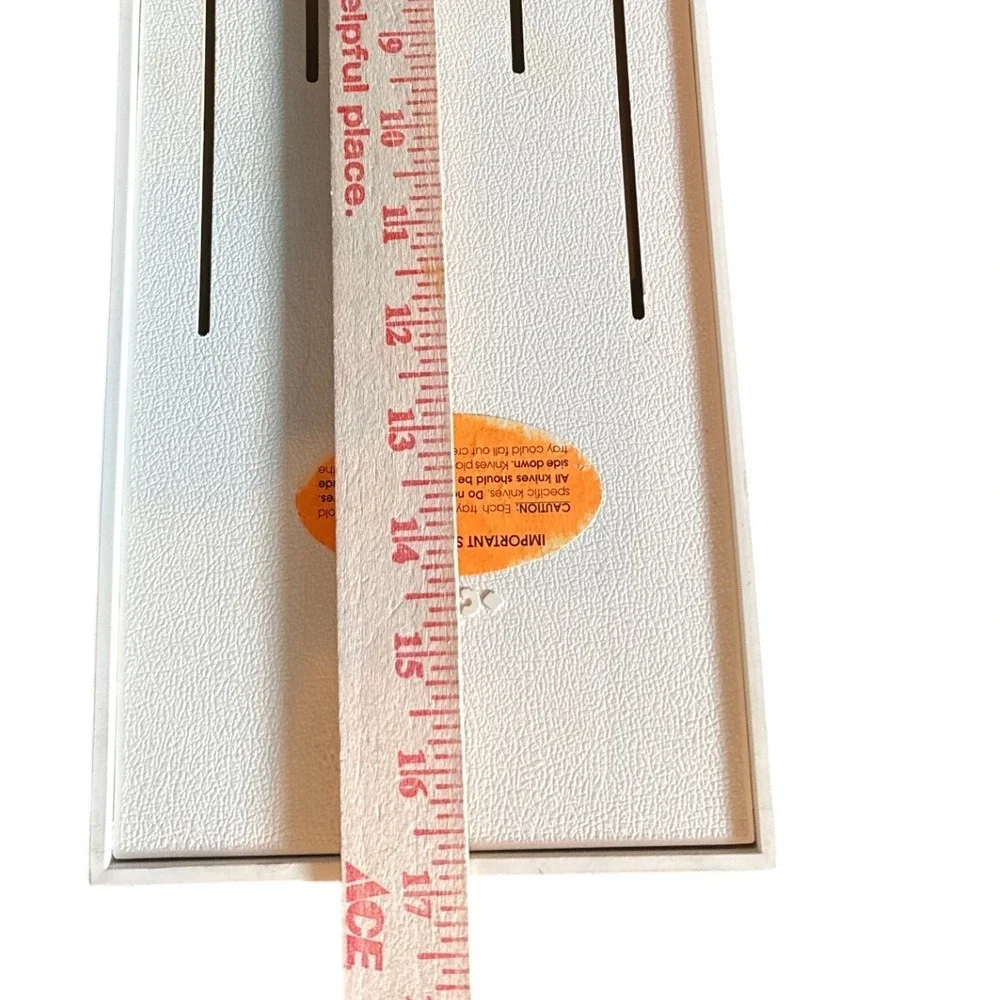 Vintage Cutco 5-Piece Knife Holder White Wall Mountable Kitchen‎ Organizer